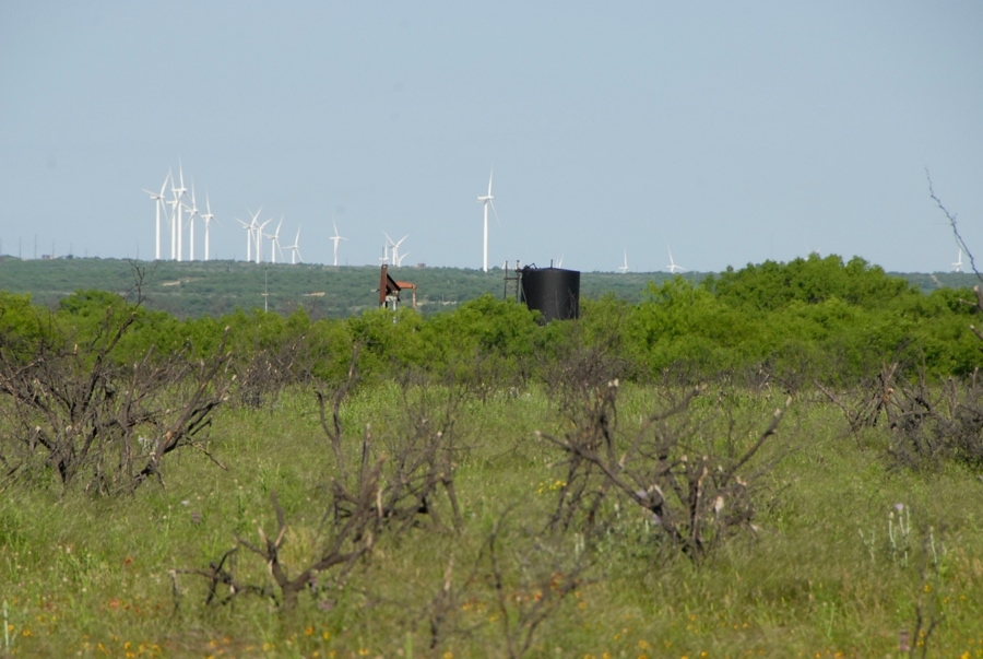 Pumpjacks and Wind Turbines = Power.